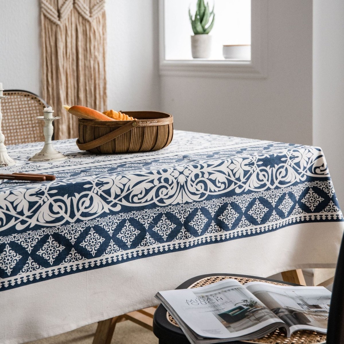 Blue Country Flora Table Cover