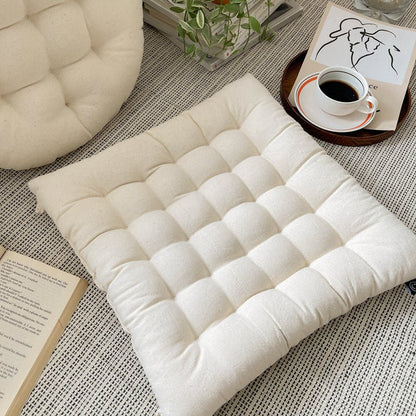 Modern simple Japanese - style solid - color seat cushion chair cushion office sedentary student cotton wear - resistant chair cushion spot wholesaleFloor CushionsFloor Cushions