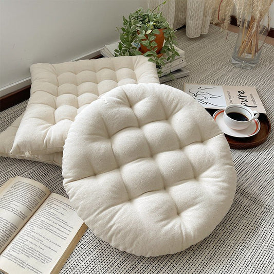 Modern simple Japanese - style solid - color seat cushion chair cushion office sedentary student cotton wear - resistant chair cushion spot wholesaleFloor CushionsFloor Cushions