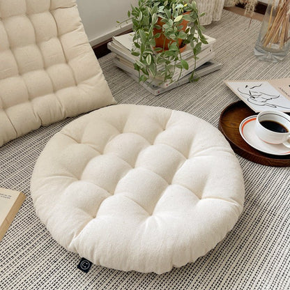 Modern simple Japanese - style solid - color seat cushion chair cushion office sedentary student cotton wear - resistant chair cushion spot wholesaleFloor CushionsFloor Cushions