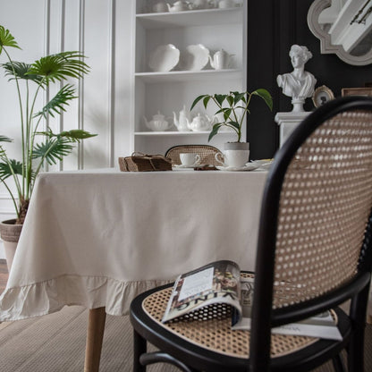 Natural Beige Linen Table Cover