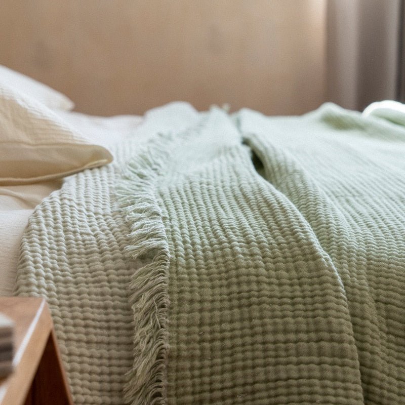 Soft Cotton Linen Blanket Throw