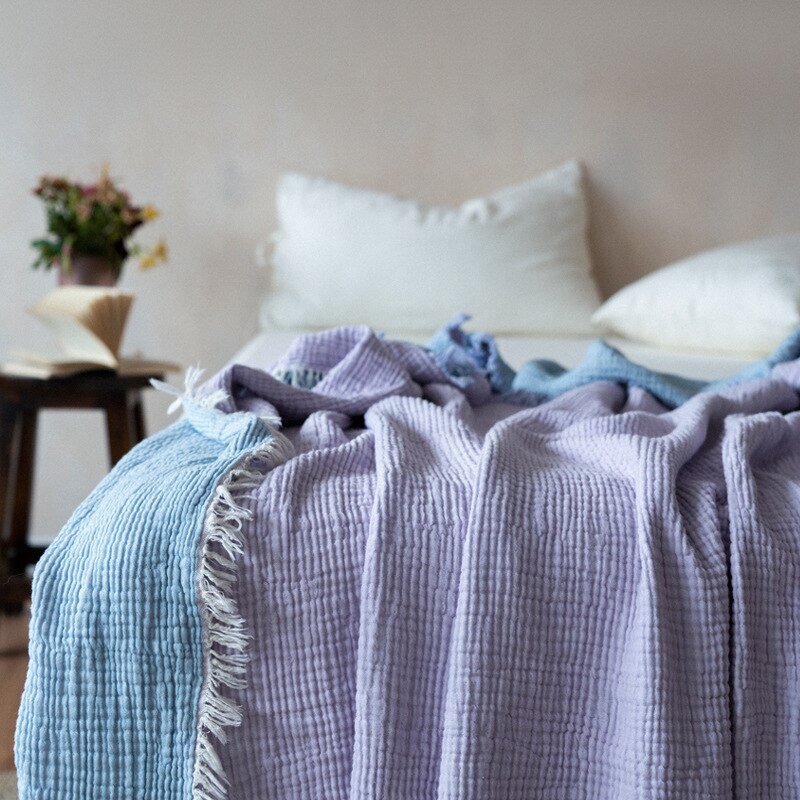 Soft Cotton Linen Blanket Throw