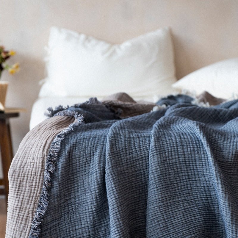 Soft Cotton Linen Blanket Throw